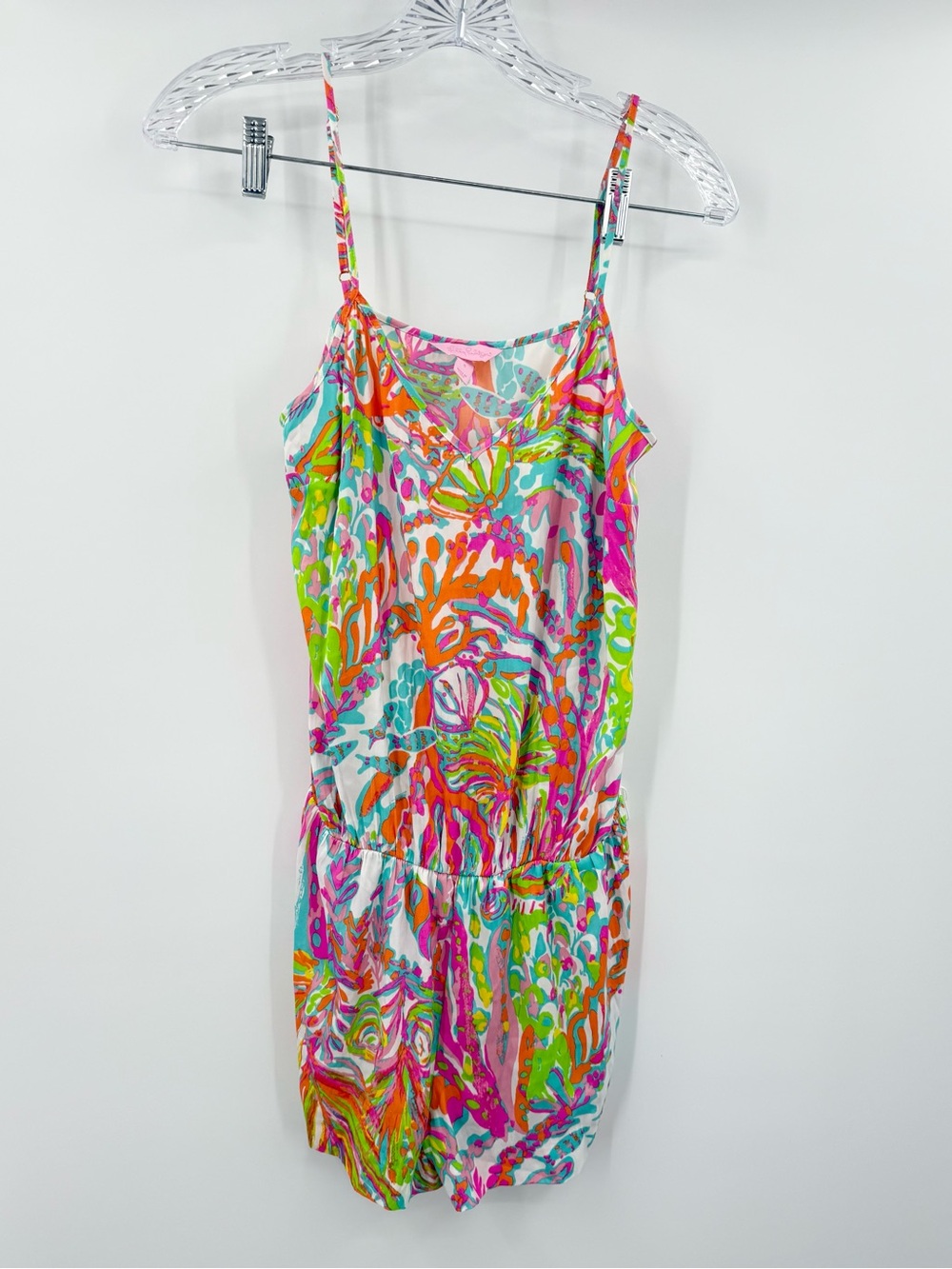 Lilly Pulitzer Deanna Scuba to Cuba Shorts Romper Size Small